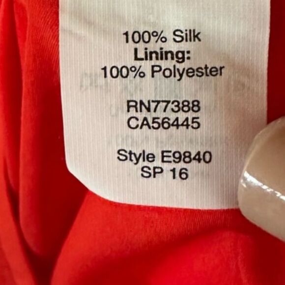 Madewell Women's Silk Starview Cami Dress Size 00 Red Sleeveless Summer Short - Picture 4 of 5